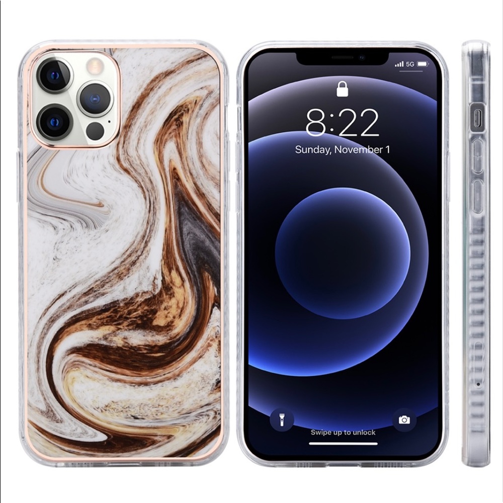Cocoa and Marshmallow Swirl Design Case for iPhone 13 Pro Max